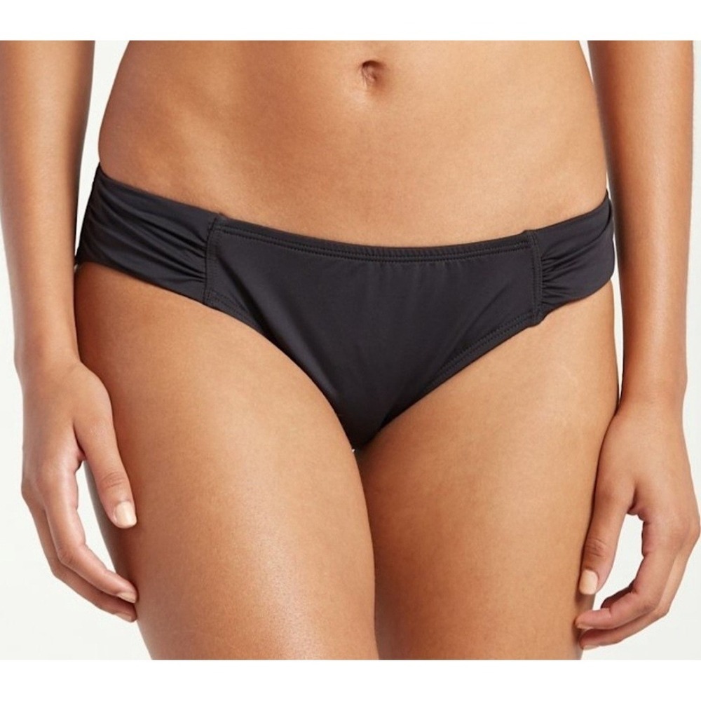 Tommy Bahama Shirred Side Hipster Swim Bottoms Black Size XL NWT Beach